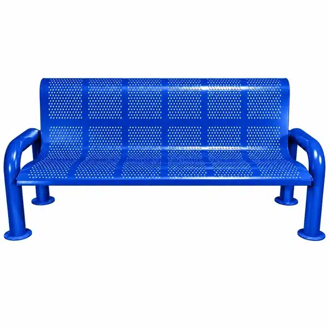 Blue-U-Leg-Perforated-Bench-Backrest U-Leg Perforated Bench - Image 3