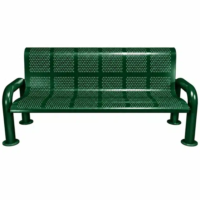 Dark-Green-U-Leg-Perforated-Bench-Backrest U-Leg Perforated Bench - Image 4