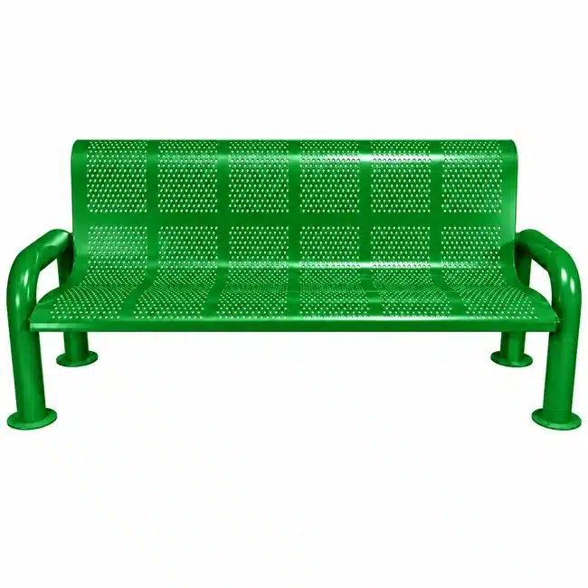 Green-U-Leg-Perforated-Bench-Backrest U-Leg Perforated Bench - Image 5