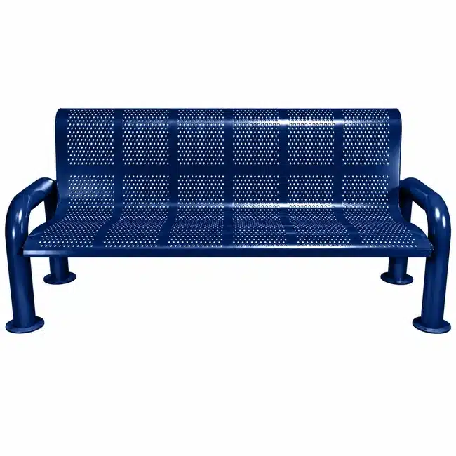 Navy-U-Leg-Perforated-Bench-Backrest U-Leg Perforated Bench - Image 6
