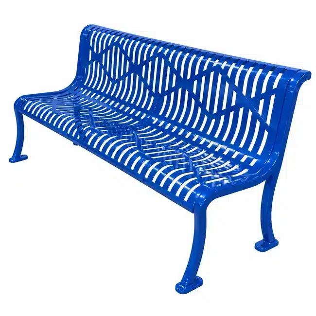 Armless Roll Formed Diamond Bench - Blue Armless Roll Formed Diamond Bench - Image 5