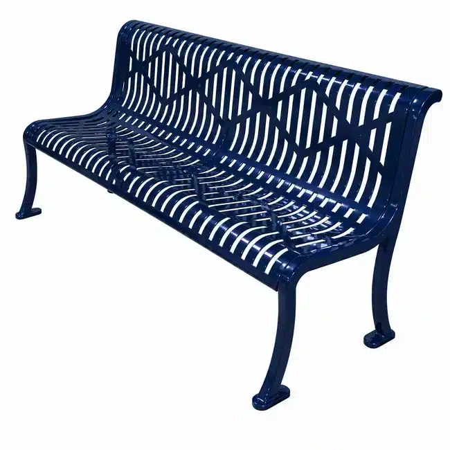 Armless Roll Formed Diamond Bench - Navy Armless Roll Formed Diamond Bench - Image 4