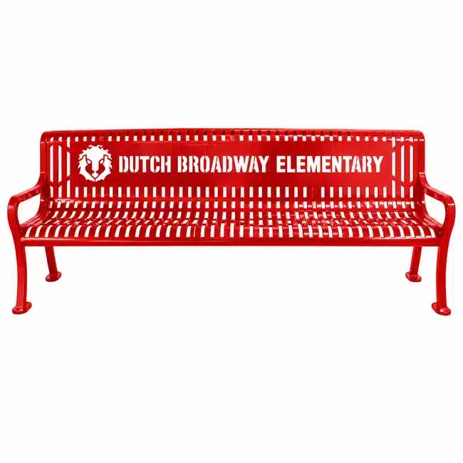 Custom Multicolor Diamond Pattern Bench - Red Custom Multicolor Diamond Pattern Bench - Image 7