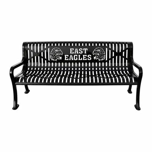 Custom School Memorial, Logo, or Mascot Bench - Black Custom School Memorial, Logo, or Mascot Bench - Image 7